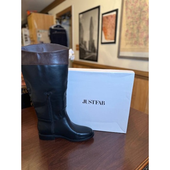 JustFab Brown and Black Boots size 9/Wide Calf - Picture 3 of 7